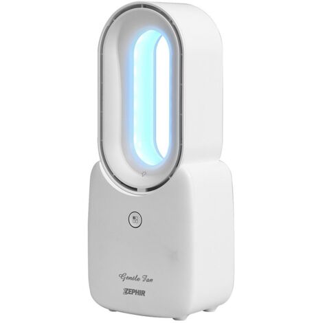 ZEPHIR Ventilatore Ricaricabile Da Tavolo Senza Pale Bianco