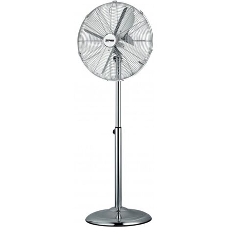 Ventilatore a piantana cromato zephir pf40cr potente e elegante diametro 40 centimetri - confezione 1