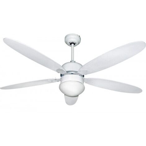 Ventilatore da soffitto Zephir zfr911b 5 pale con luce 60w Ø130cm bianco