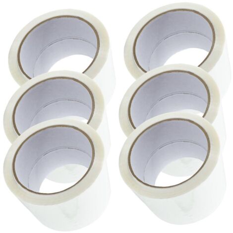 Kit nastro adesivo silenzioso bianco 50x132m per imballaggi continui