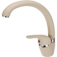 Ambrosiana SEI1406AVE Rubinetto Miscelatore lavello Cucina/Lavanderia con Canna Alta Serie Sei in Ottone con areatore a Risparmio idrico, Colore Avena