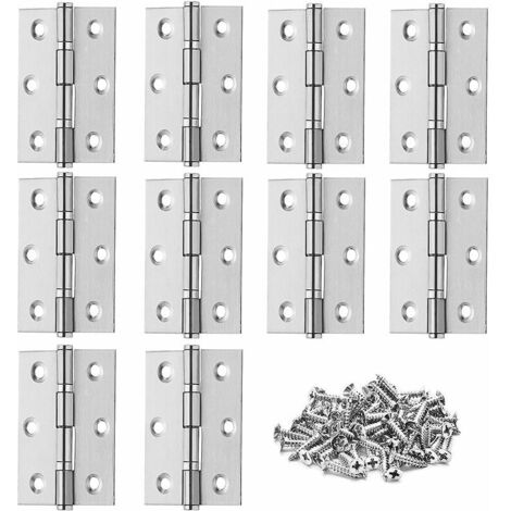 Charnières de porte 10 pièces, charnières en acier inoxydable, charnières invisibles (1/5)