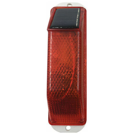 Feu d'avertissement à énergie solaire, feu d'avertissement stroboscopique sensible, feu d'avertissement à LED pour une conduite sre la nuit, lumière rouge (1/5)
