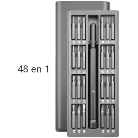48 en 1 Kit Tournevis de Précision Magnétique, Précision Kit d'outils de Réparation Magnétique, Tournevis Outils de Réparation pour PC, Ordinateur Portable, Jouets électroniques, Appareil Photo (1/5)