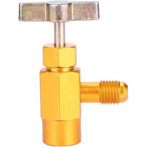 1/4"adaptateur de filetage SAE R-134a R-134 AC robinet de réfrigérant peut distributeur outil de valve 1/2" filetage Acme (1/5)