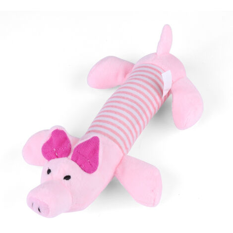 Jeffergarden 3 Types de formes d'animaux différents, jouet pour animaux de compagnie, chiot à mcher, son en peluche grinant, cadeau cochon rose (1/5)