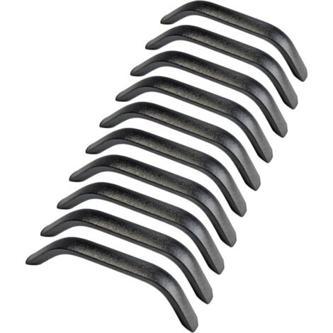 10X Poignes et boutons de tiroir Cuisine Armoire Porte Poignes Placard Tiroir Chambre Meubles Tirer Entraxe 128mm, Procd de Sablage,Noir (1/5)