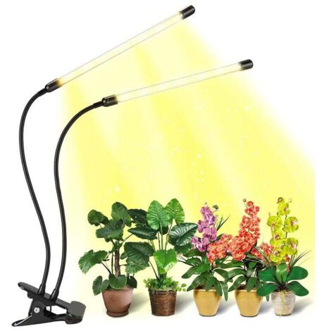 Lampe Horticole LED, Lampe De Croissance Pour Plantes D'Intérieur, Lampe Plante D'Intérieur à Clipser Avec Led 2 Têtes(Lumière rouge et bleue),de DEBUNS (1/5)