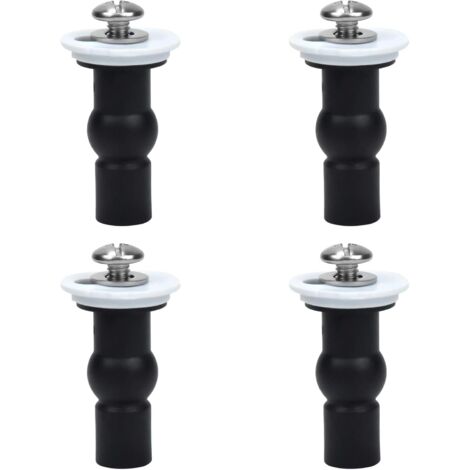 Accessoires de siège de toilette, paquet de 4 vis de charnière de siège de toilette fixations de siège de toilette vis à écrou supérieur en caoutchouc d'expansion (1/5)