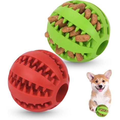 2pcs Jouet Chien Balles, Balle de Jouet pour Chien, Chien de Jouet de en Caoutchouc Naturel, Jouet d'intelligence de dent d'entraînement pour Balle de Chien (1/5)