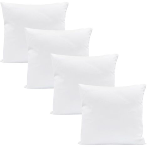 Oreiller matelassé en Microfibre 40x40 cm – Oreiller lit de Couchage Oreiller Blanc Oreiller de Remplissage Blanc - Ensemble de 4 pièces (1/4)