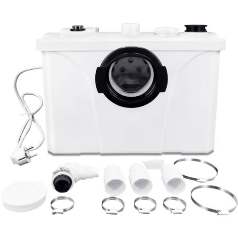 Hengmei – Pompe broyeur sanitaire automatique 700W – Débit 180 l/min – Pour eaux usées WC, douche, lavabo – Compacte et silencieuse