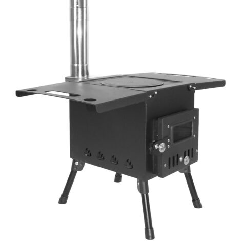GARRYFIZH Réchaud à bois de camping pliable, adapté à la randonnée en plein air (1/5)
