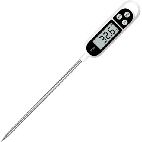 Thermomtre de cuisine numrique Thermomtre domestique Thermomtre de four Thermomtre de cuisson, sonde longue, protection contre la corrosion, C / F commutable pour cuisine, grill / barbecue (1/5)