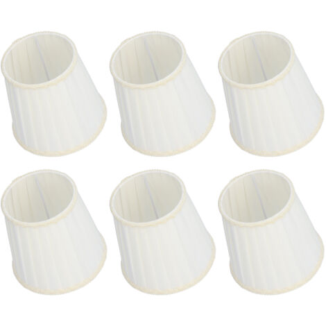 GARRYFIZH Lot de 6 abat-jour en tissu à clipser pour lustre E14, idéal pour le salon ou la chambre à coucher. (1/5)