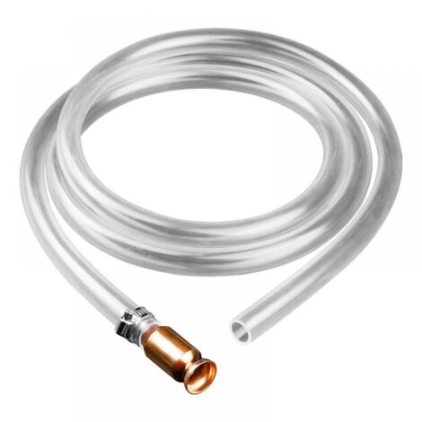 Keyoung – Tuyau de pompe à siphon 1,8 m – Pompe manuelle en PVC – Débit 15,8 L/min – Tête en cuivre sans plomb – Pour essence, diesel, eau (1/5)