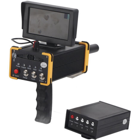 Jeffergarden – Détecteur de métaux à grande portée 1000m – Détection or, argent, cuivre – Batterie lithium rechargeable 12V incluse – Prise 100-240V