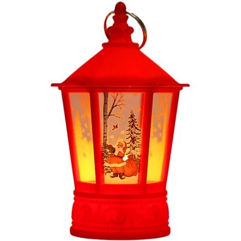 Lanternes de Noël, Bougie Vintage avec Lampe à Suspension LED Lampe à Bougies sans Feu pour Décorations de Table de Vacances de Noël (1/5)