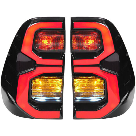 Jeffergarden Feu arrière LED de remplacement avec lentille fumée, 2 pièces, pour Hilux Revo Rocco 20152021