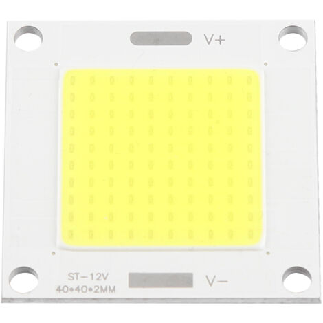 Jeffergarden 12-14 V 50 W COB LED intégré puce panneau lumineux ampoule lampe pour projecteur de bricolage (blanc)