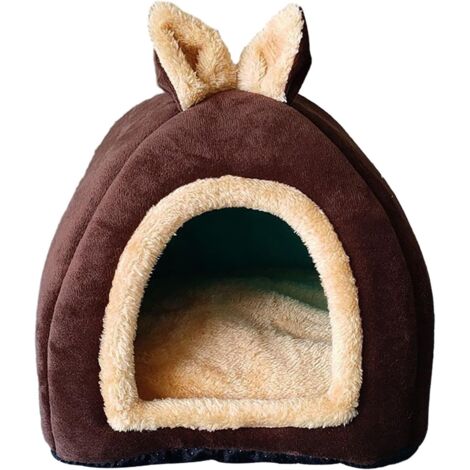 Houhence – Lit semi-fermé pour petits animaux – Tissu doux et lavable – Confort optimal pour cochons d'Inde, lapins, hérissons et écureuils