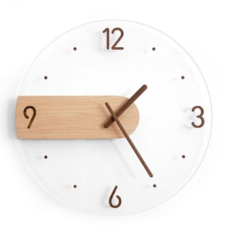 Jeffergarden Horloge murale innovante minimaliste empêche le mouvement de balayage du tic-tac, horloge murale nordique moderne pour salon chambre à coucher (1/5)