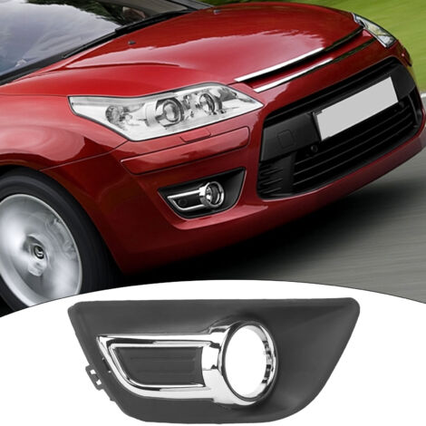 1 Paire de Couvercles de Calandre Antibrouillard, Calandre de Pare-chocs Avant Antibrouillard Noir pour Citroen C4 2004‑2008-VSIAISV