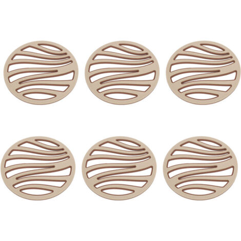 Lot de 6 dessous de plat élégants, isolés, résistants à la chaleur, en silicone PP, antidérapants, anti-brûlures, pour la maison, le café, le restaurant,DUBUNS (1/4)