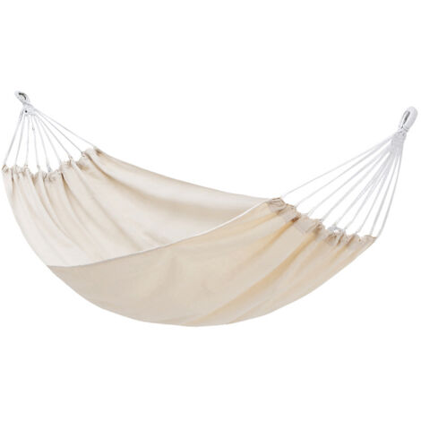 Hamac d'extérieur renforcé anti-renversement pour la maison, le dortoir, le camping d'été, beige double 190 x 150 cm/74,8 x 59,1 pouces (1/4)