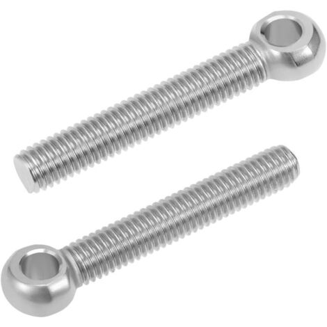 2pcs Boulon à œil anneau levage M8 x 50mm acier inoxydable 304 filetage (1/4)