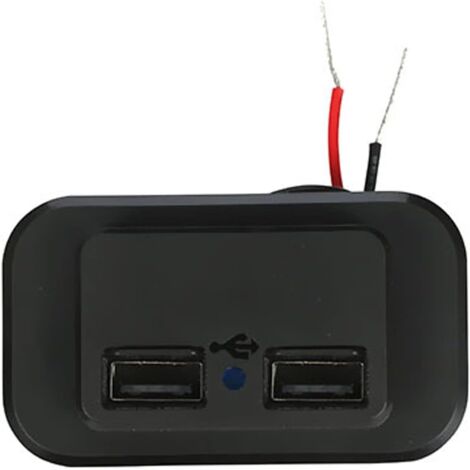 Double prise de chargeur de voiture USB 12 V 24 V 3,1 A pour moto, camping-car, camion, VTT, bateau, voiture, camping-car, câble d'extension USB C, chargeur de voiture universel pour téléphone (1/5)