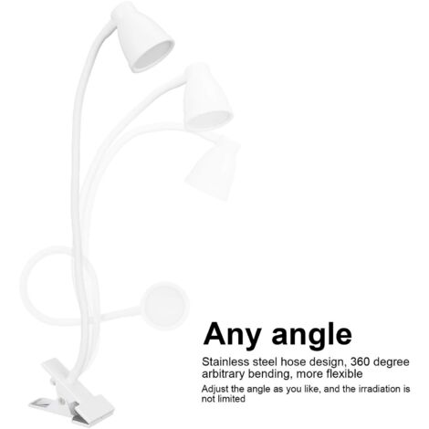 GARRYFIZH Lampe de lecture à pince USB à intensité variable, design simple et élégant, pour l'éclairage intérieur blanc (1/5)