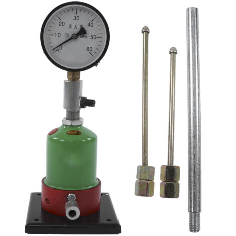 Jeffergarden Vérificateur de pression de buse d'injecteur, testeur de buse d'injecteur diesel à double filetage 0-60MPA multifonctionnel précis pour moteurs diesel
