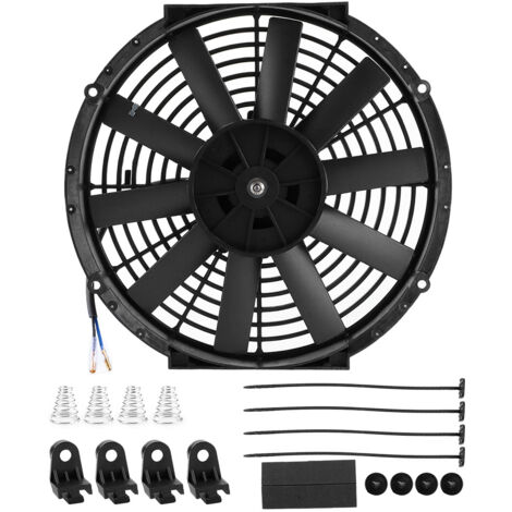 Jeffergarden 12in Pull/Push Car Radiator Fan Moteur Bay Refroidissement avec kit de montage Pièces modifiées automatiquement (1/5)