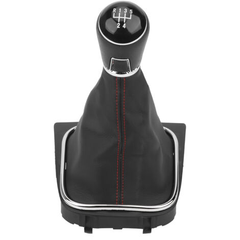 Jeffergarden Pommeau de levier de vitesse, soufflet de levier de vitesse de rechange ergonomique avec couvercle anti-poussière pour A7 MK7 GTD 2013‑2018(5 vitesses) (1/5)