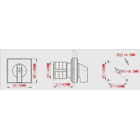 1SCA022533R2230 | Sélecteur rotatif ABB, 4 positions 30°, 400 V, 25 A | ABB