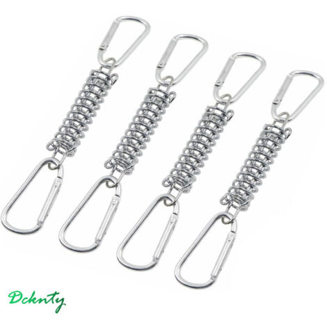 4 pièces Boucle à Ressort de Tente en Acier Inoxydable, Ressort Boucle Corde Tente, pour Le Camping en Plein air, Randonnée, Pique-Nique, Auvent de Camping..DEBUNS