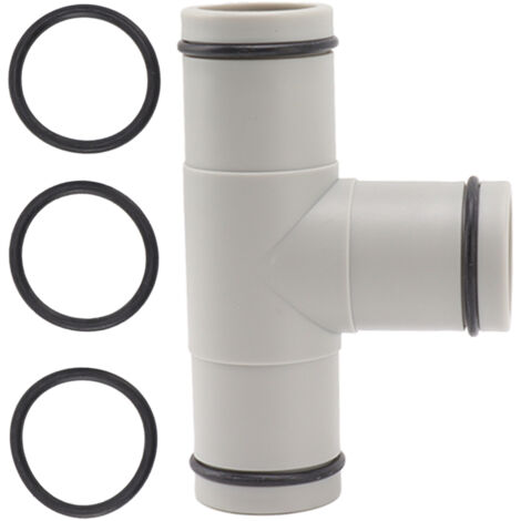 Vanne de remplacement en T pour tuyau de piscine hors sol, double vanne de 3,1 cm en plastique,de DEBUNS (1/5)