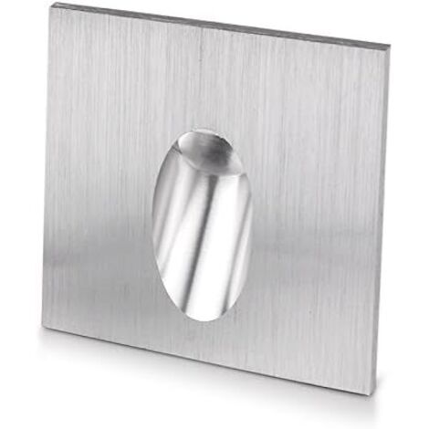 Aougo – Downlight mural encastré carré à LED 1W – Blanc froid – Pour escaliers, véranda, allée – Tension AC 100-245V – Aluminium résistant