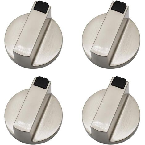 Bouton Cuisinière à Gaz - Lot de 4 Boutons de Commande en Métal 6 mm pour Four et Cuisinière (1/5)
