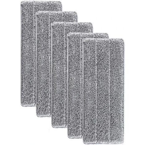 Super Absorbant Recharges de Tête de Vadrouille - Tampon de Nettoyage de Tête de Balai de Ménage Lavable en Microfibre de Vadrouille de Nettoyage Lavable en Microfibre (5pcs) (1/4)