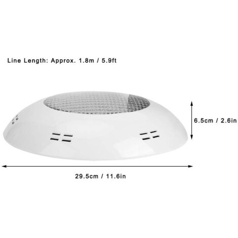 GARRYFIZH Projecteur de piscine à 24 LED, 24 W, multicolore, avec télécommande, éclairage subaquatique décoratif, 12 V CA (1/5)