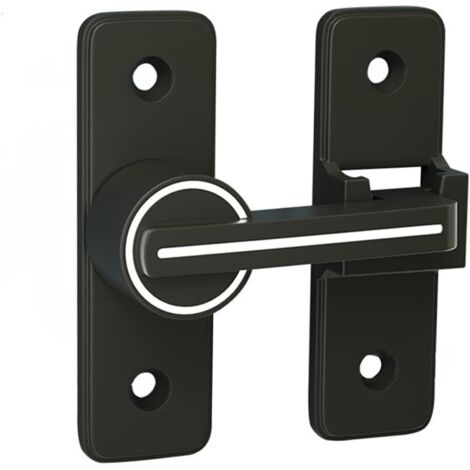 Verrou Serrure de Fermeture Porte Interieure Coulissante de Lumineux, 180° Loquet de Crochet a Porte Bascule, Boulon de Verrouillage de Boucle Moraillon Antivol, pour Porte, Fenêtre (180 Degrés) (1/5)