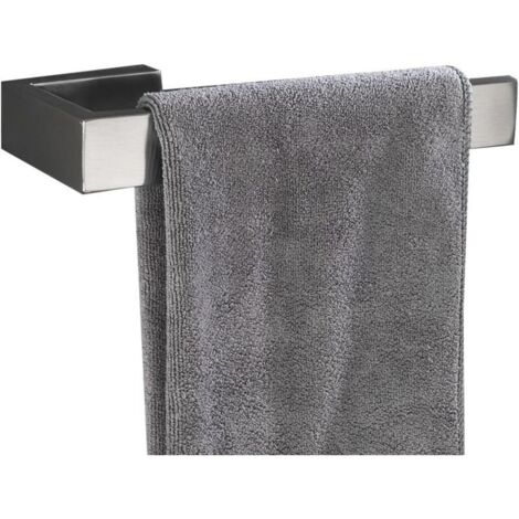 Porte-serviette Ouvert sans Couvercel Support-Chiffon en Acier Inoxydable Argent Brossé pour Cuisine Salle de Bain Anneau-serviette Mural Accessoires (1/4)