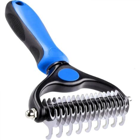 Brosse Chien Brosse Chat, Peigne Déméloir Chien Professionnel et Brosse Poil Long, Râteau de Toilettage pour enlever le Sous-poil des Animaux de Compagnie (1/4)