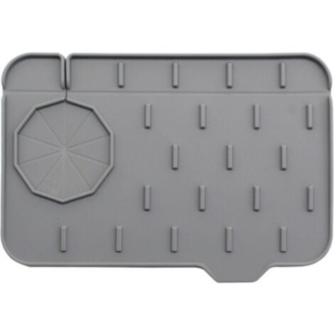 Tapis de robinet en silicone pour évier de cuisine, résistant aux éclaboussures, poignée de robinet en silicone, tapis de séchage anti-goutte pour la protection du comptoir de la cuisine et de la sall (1/4)