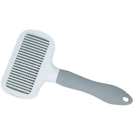 Brosse autonettoyante pour chiens et chats à poils courts (gris) (1/4)