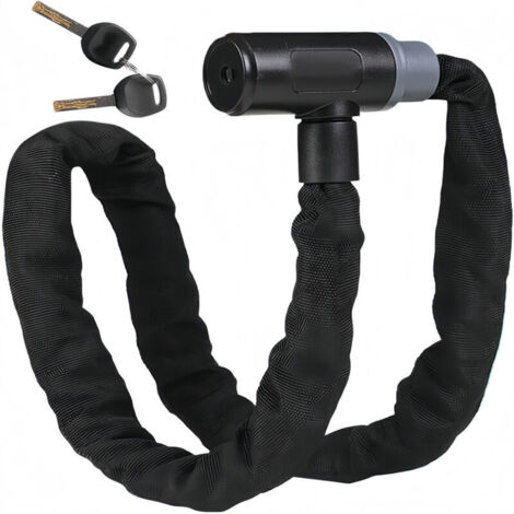 Chaîne de vélo 90 cm pour vélos, motos, scooters électriques, portails, noire (1/4)