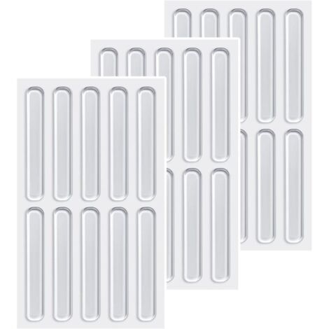 30PCS Tampons de Protection Transparents, Pare-Chocs en Caoutchouc Tapis De Meubles Tapis Anti-Bruit Transparent pour Portes D'armoires,Cuisine,Salle (1/4)