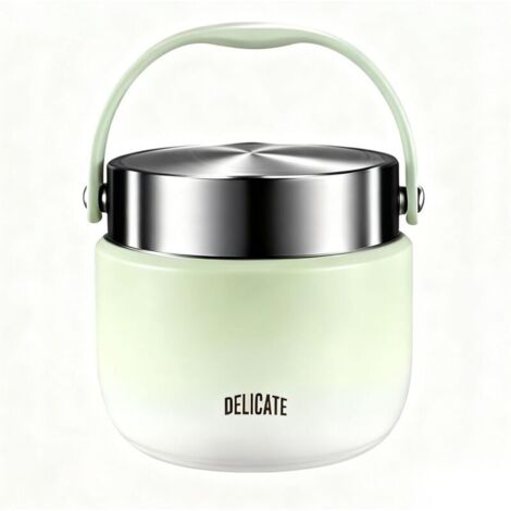 1200ml Récipient Isotherme pour Aliments avec Couvercle & Cuillère, Boîte Alimentaire Repas Chaud en Acier Inoxydable, Gamelle Soupe Thermos Anti-Fuite, Box Lunch Maintien pour Ecole, Camping, Bureau (1/4)